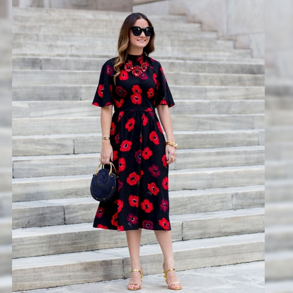 NWOT Kate Spade crepe Poppy flutter sleve dress - Picture 11 of 12